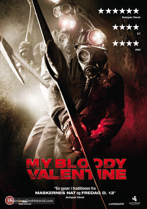 My Bloody Valentine - Danish DVD movie cover