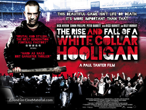 The Rise &amp; Fall of a White Collar Hooligan - British Movie Poster