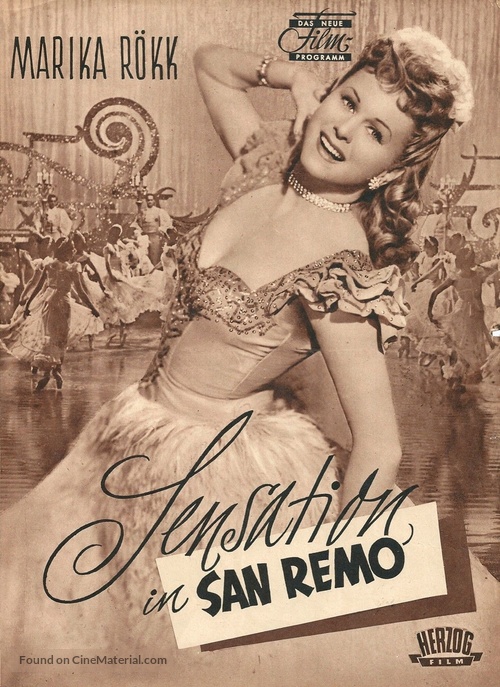 Sensation in San Remo - German poster