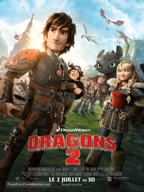 How to Train Your Dragon 2 - French Movie Poster