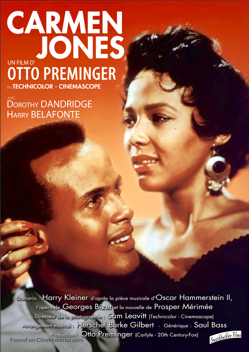Carmen Jones - French Re-release movie poster