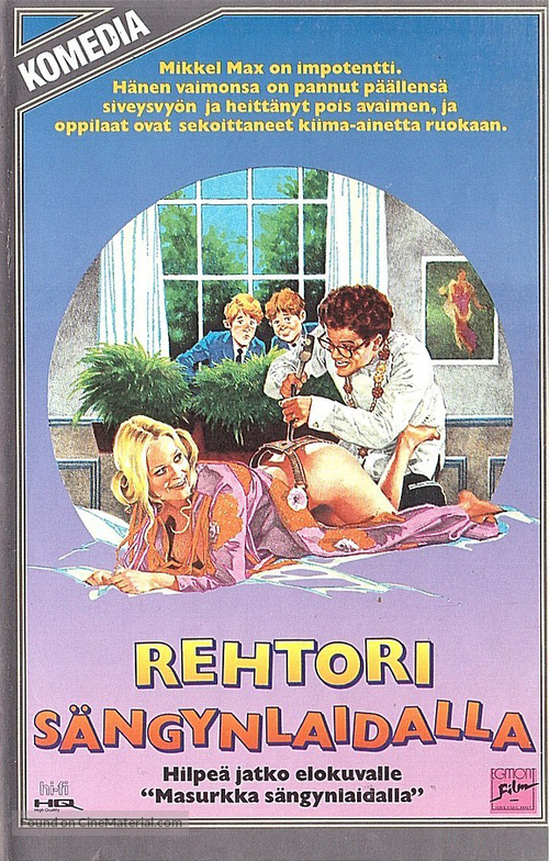 Rektor p&aring; sengekanten - Finnish VHS movie cover