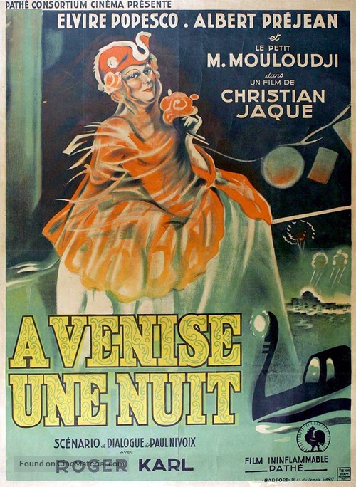 &Agrave; Venise, une nuit - French Movie Poster