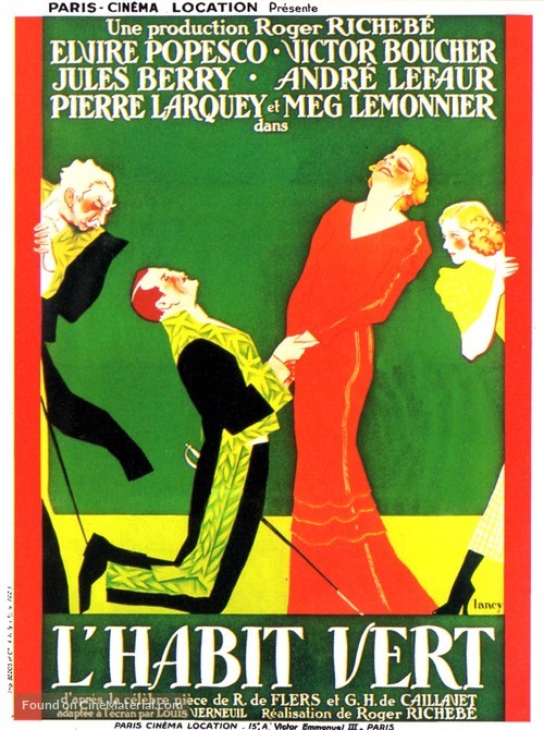 L&#039;habit vert - French Movie Poster