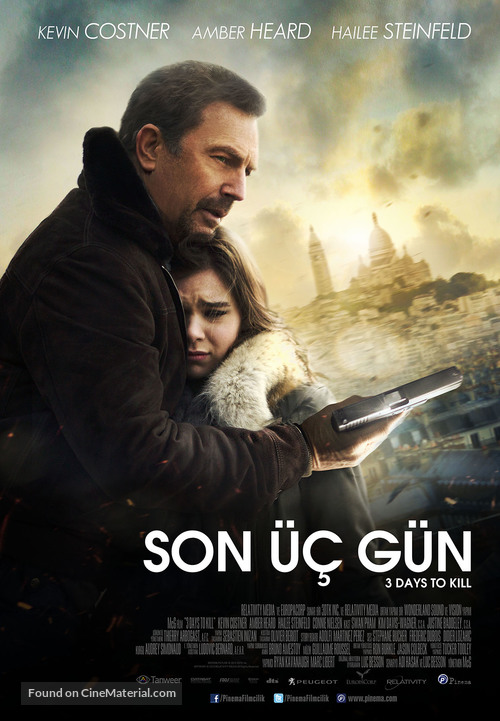 3 Days to Kill - Turkish Movie Poster