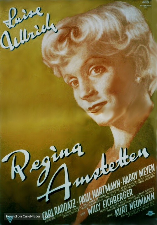 Regina Amstetten - German Movie Poster