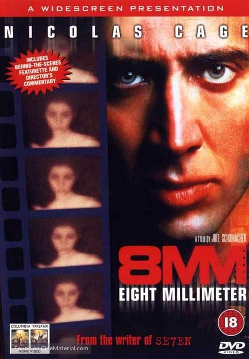 8mm - British DVD movie cover