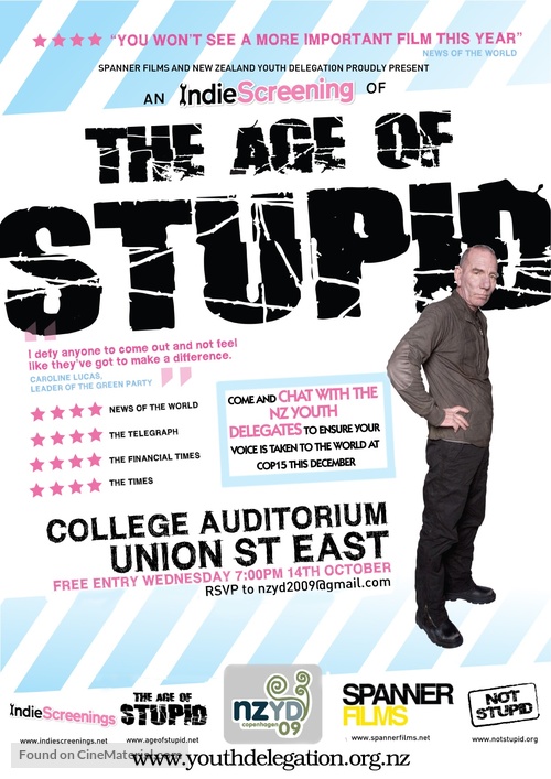 The Age of Stupid - New Zealand Movie Poster