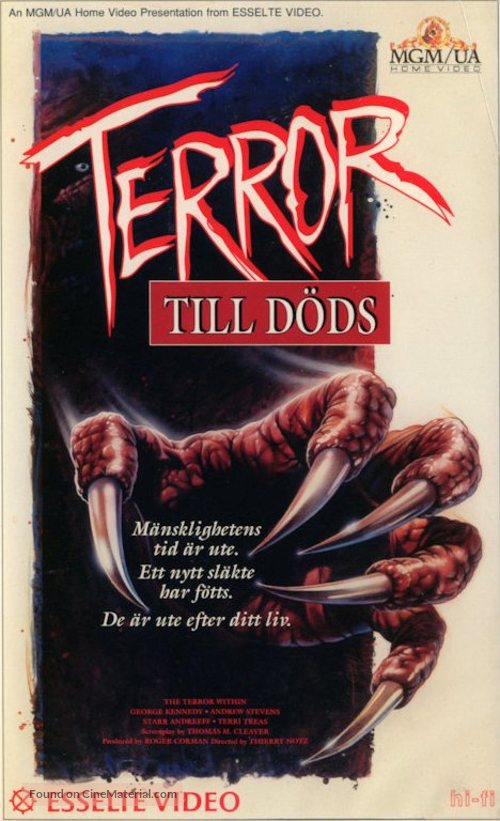 The Terror Within - Swedish VHS movie cover