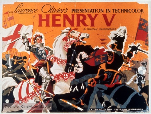 The Chronicle History of King Henry the Fifth with His Battell Fought at Agincourt in France - British Movie Poster