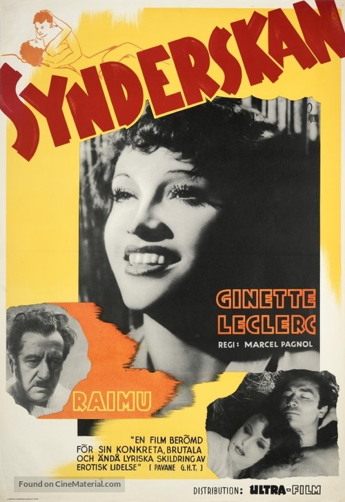 La femme du boulanger - Swedish Movie Poster