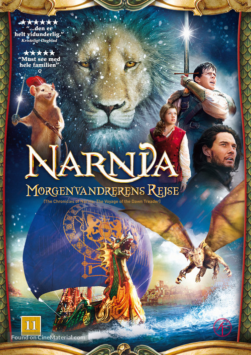 The Chronicles of Narnia: The Voyage of the Dawn Treader - Danish DVD movie cover