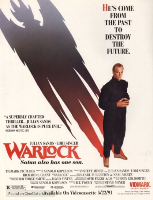 Warlock - Video release movie poster