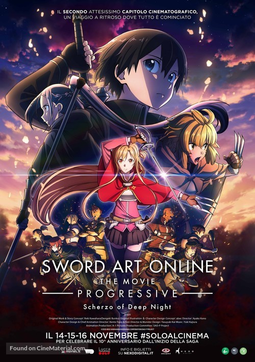 Gekijouban Sword Art Online the Movie: Progressive - Kuraki Yuuyami no Scherzo - Italian Movie Poster
