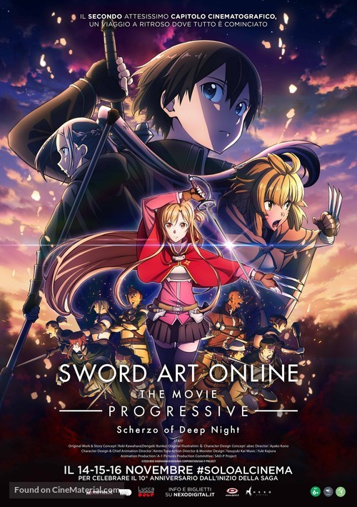 Gekijouban Sword Art Online the Movie: Progressive - Kuraki Yuuyami no Scherzo - Italian Movie Poster