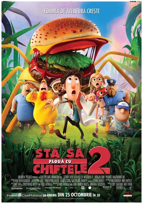 Cloudy with a Chance of Meatballs 2 - Romanian Movie Poster