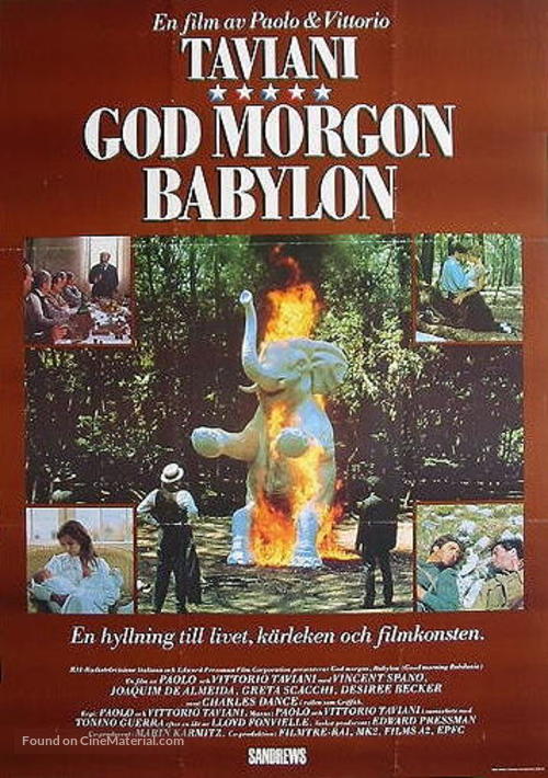Good Morning, Babylon - Swedish Movie Poster