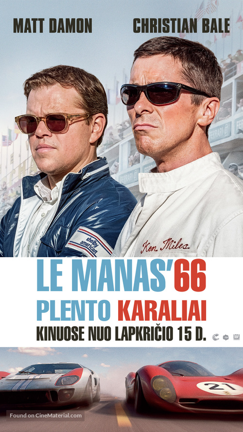 Ford v. Ferrari - Lithuanian Movie Poster