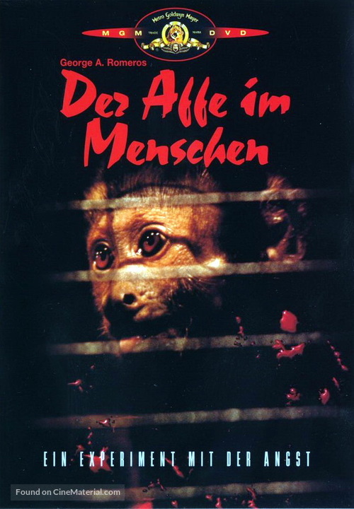 Monkey Shines - German Movie Cover