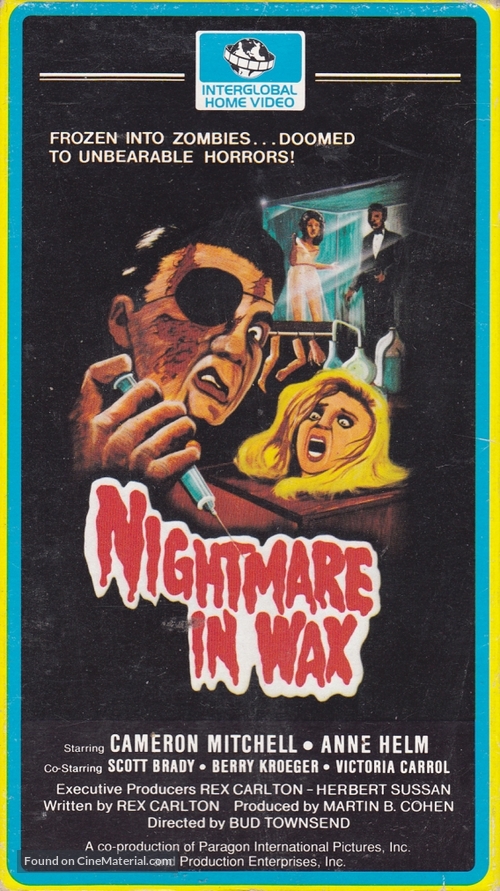 Nightmare in Wax - Canadian VHS movie cover