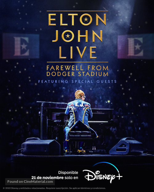 Elton John Live: Farewell from Dodger Stadium - Spanish Movie Poster