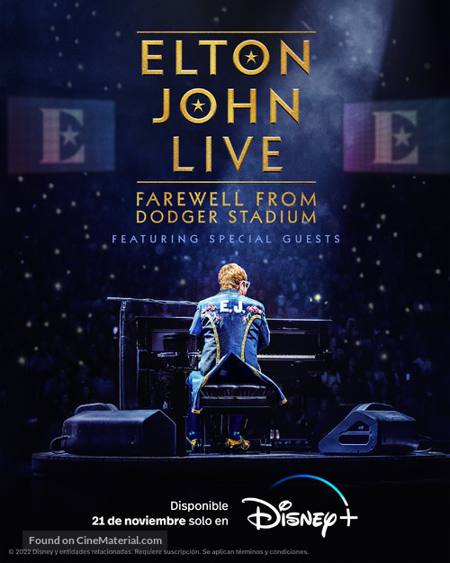 Elton John Live: Farewell from Dodger Stadium - Spanish Movie Poster