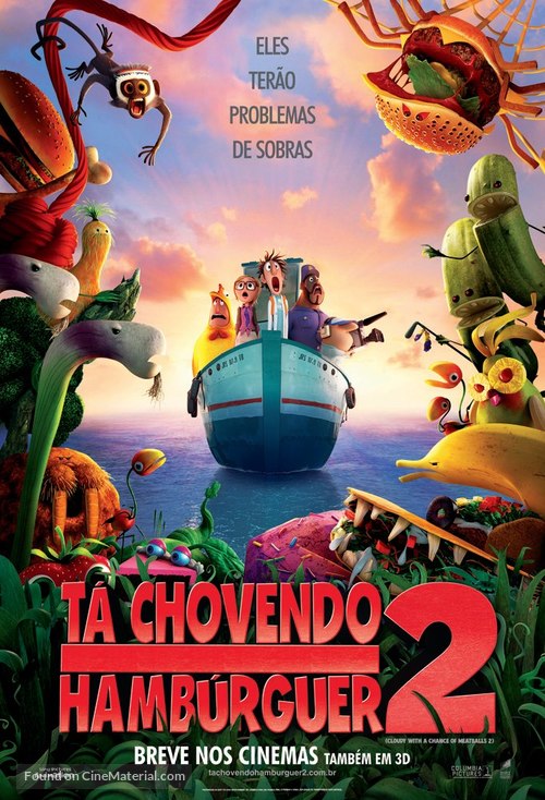 Cloudy with a Chance of Meatballs 2 - Brazilian Movie Poster