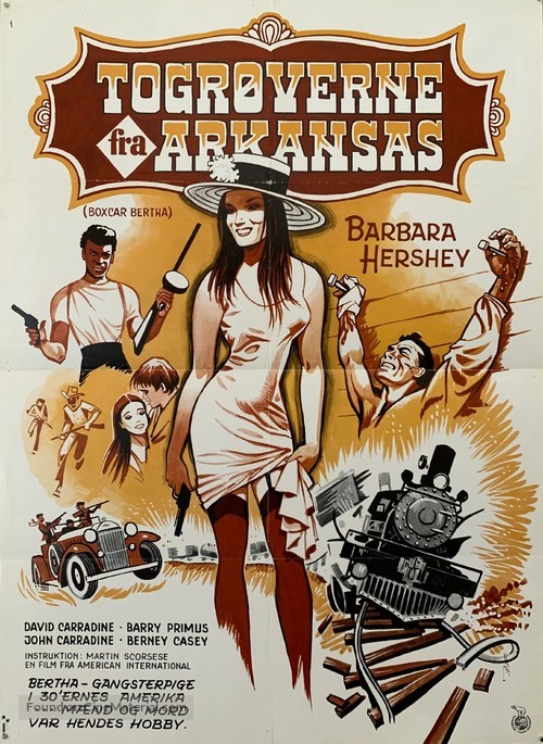 Boxcar Bertha - Danish Movie Poster
