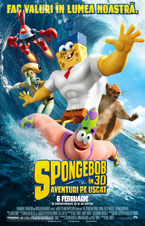 The SpongeBob Movie: Sponge Out of Water - Romanian Movie Poster