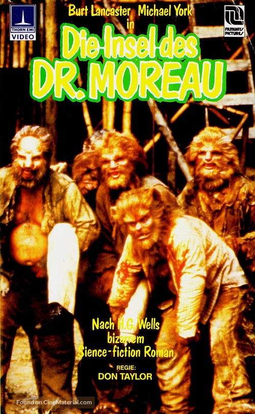 The Island of Dr. Moreau - German VHS movie cover