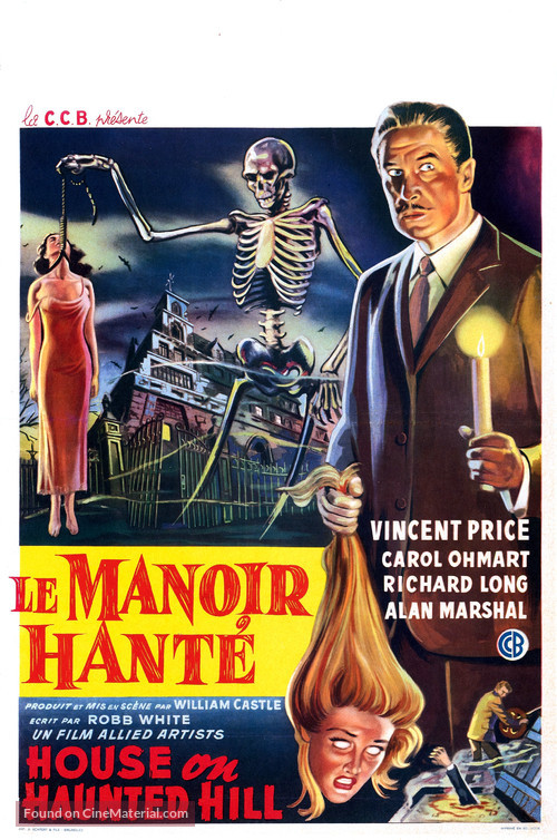House on Haunted Hill - Belgian Movie Poster