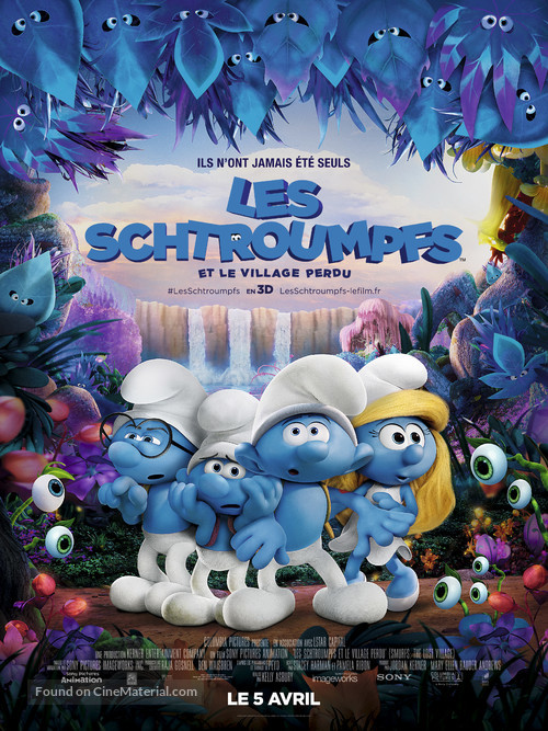 Smurfs: The Lost Village - French Movie Poster