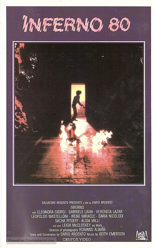 Inferno - VHS movie cover