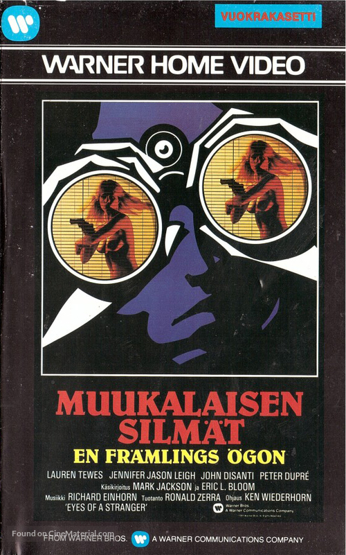 Eyes of a Stranger - Finnish VHS movie cover