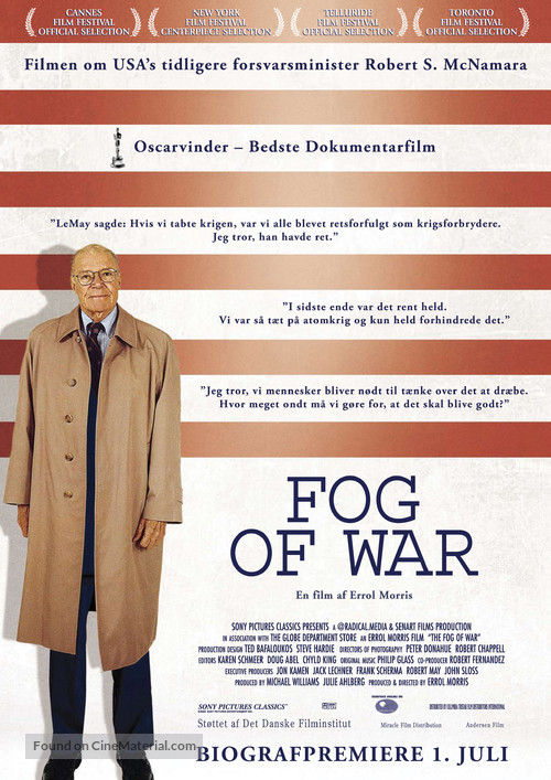 The Fog of War: Eleven Lessons from the Life of Robert S. McNamara - Danish Movie Poster
