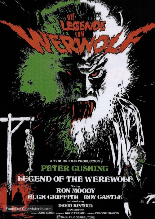 Legend of the Werewolf - German DVD movie cover