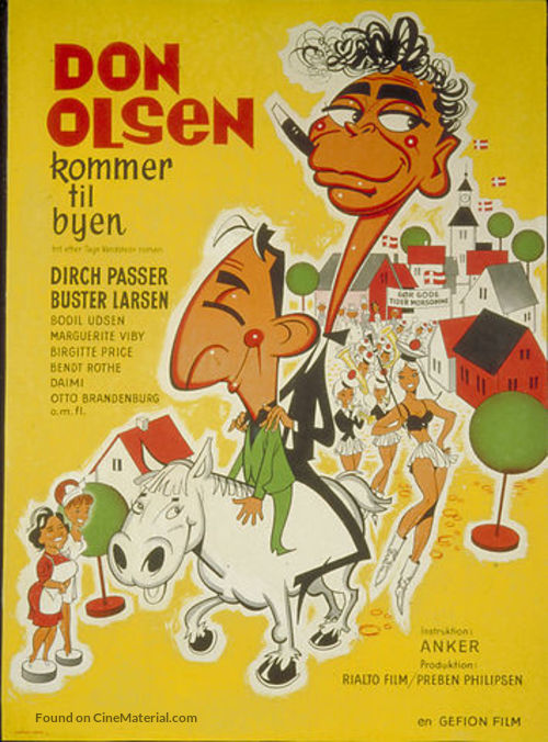 Don Olsen kommer til byen - Danish Movie Poster