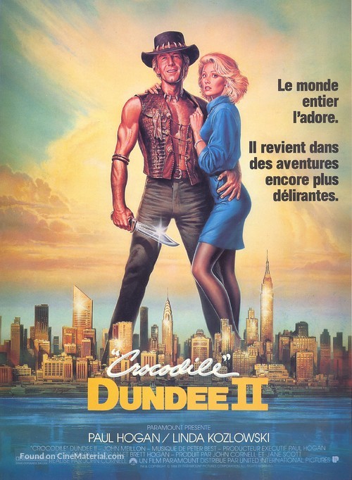 Crocodile Dundee II - French Movie Poster
