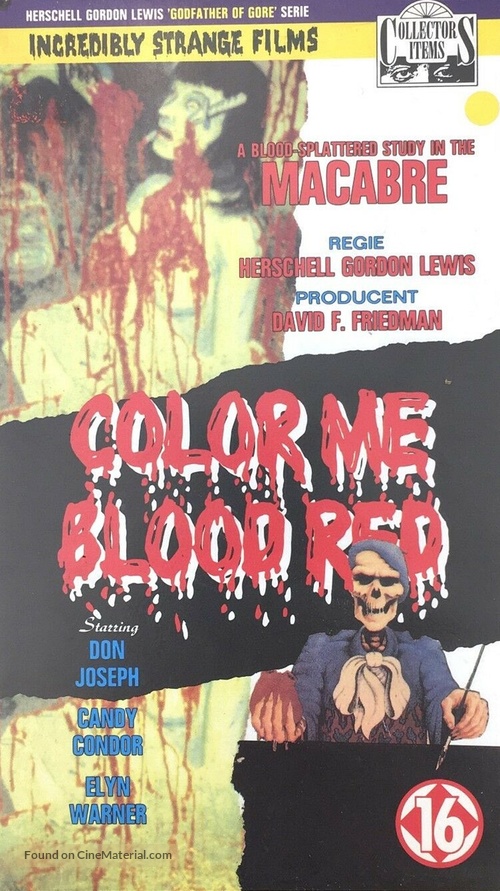 Color Me Blood Red - Dutch VHS movie cover