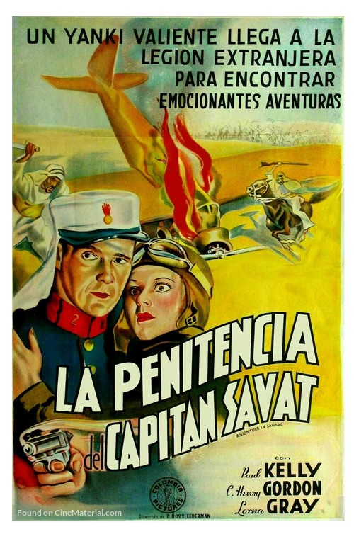 Adventure in Sahara - Argentinian Movie Poster