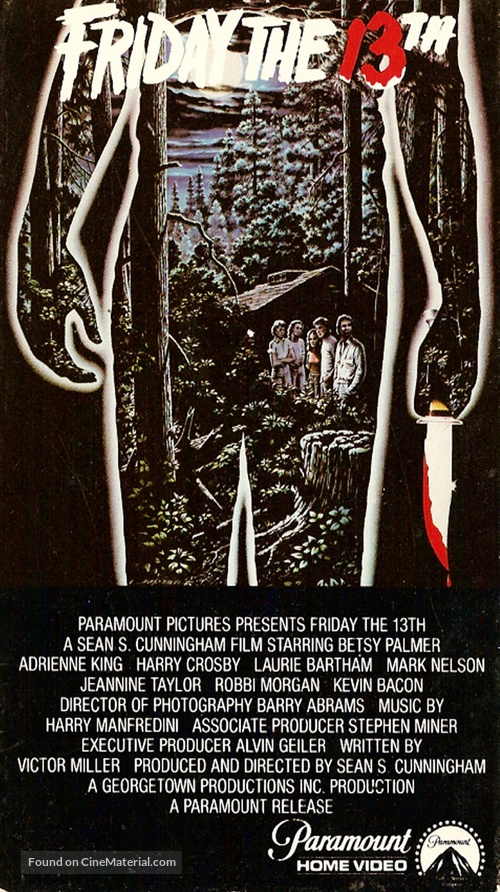 Friday the 13th - VHS movie cover