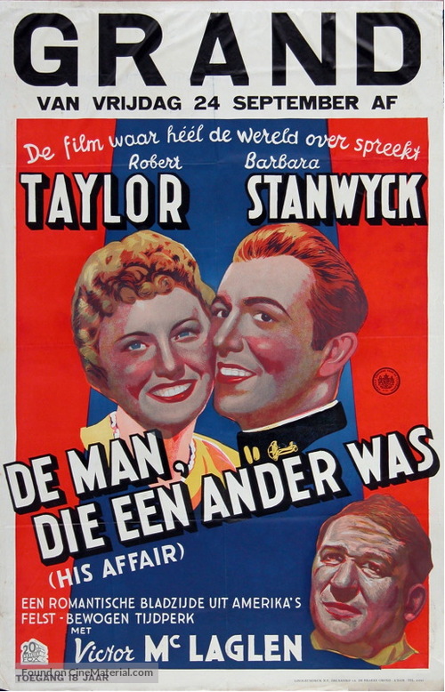 This Is My Affair - Dutch Movie Poster