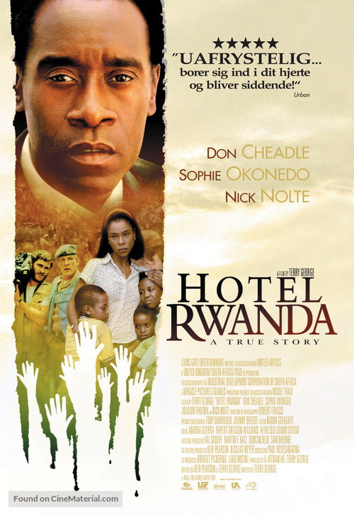 Hotel Rwanda - Danish Theatrical movie poster