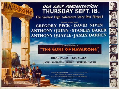 The Guns of Navarone - British Movie Poster