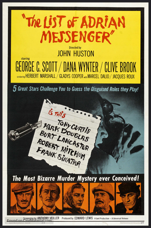 The List of Adrian Messenger - Movie Poster