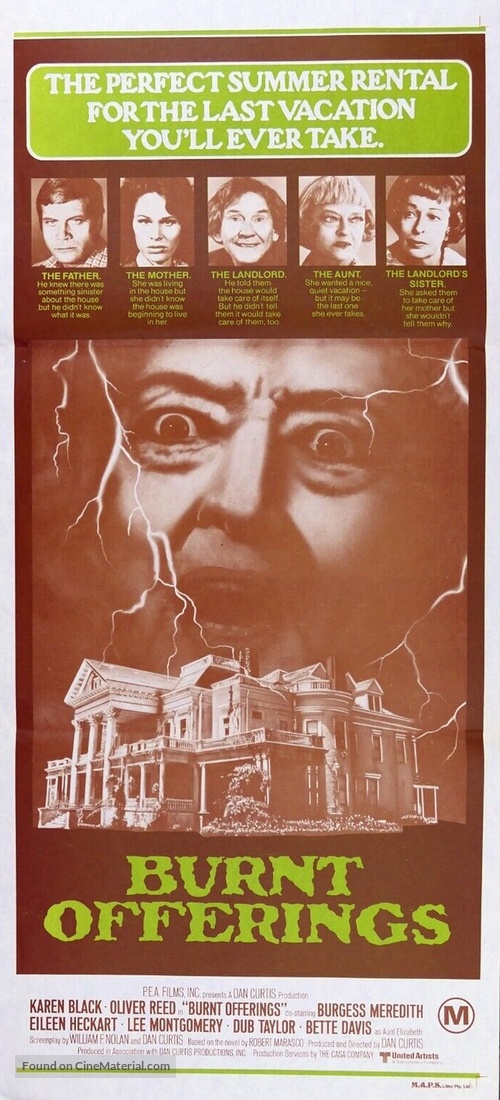 Burnt Offerings - Australian Movie Poster