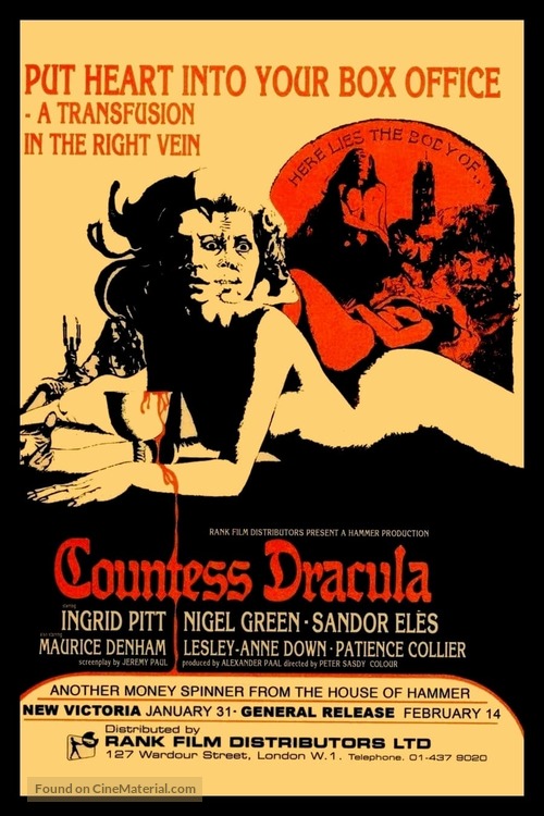 Countess Dracula - British Movie Poster
