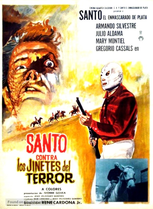Santo contra los jinetes del terror - Mexican Movie Poster