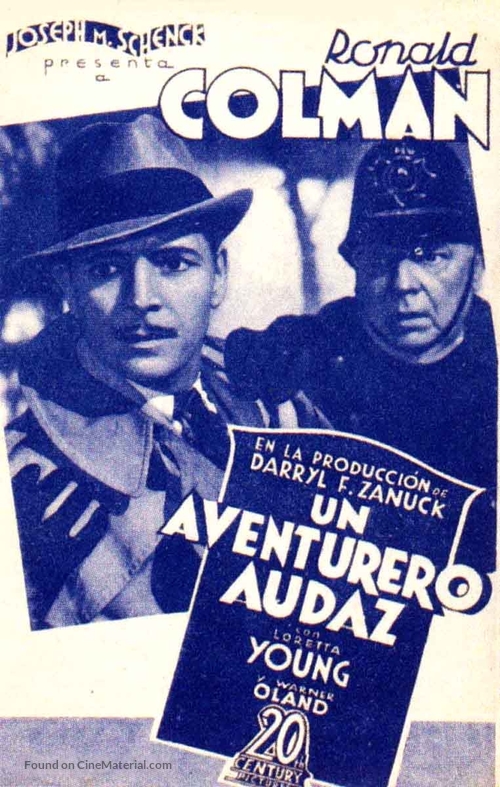 Bulldog Drummond Strikes Back - Spanish Movie Poster