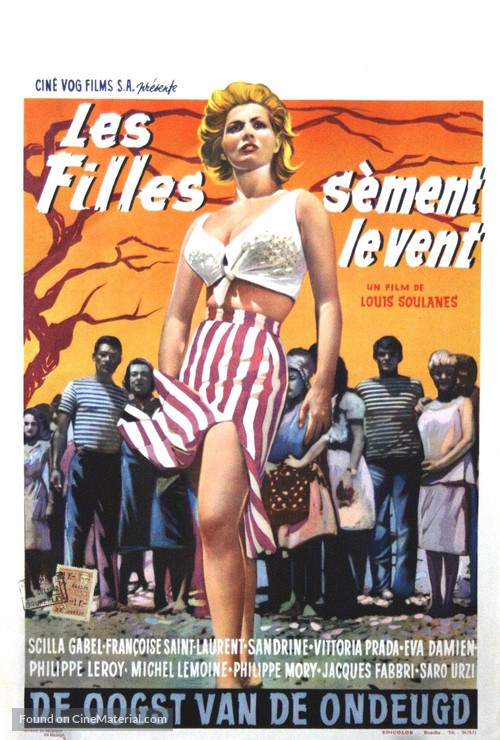 Les filles s&egrave;ment le vent - Belgian Movie Poster